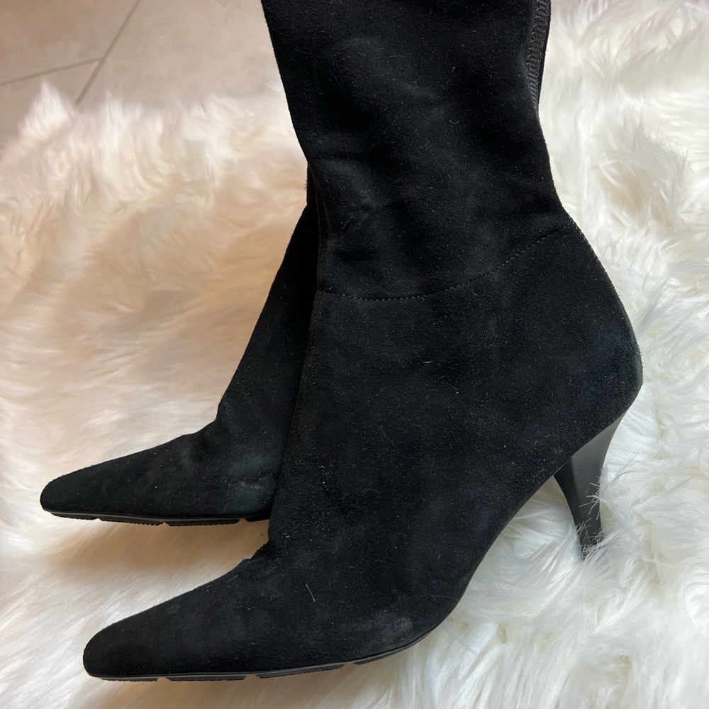Prada tall suede heeled boots - Picture 7 of 15